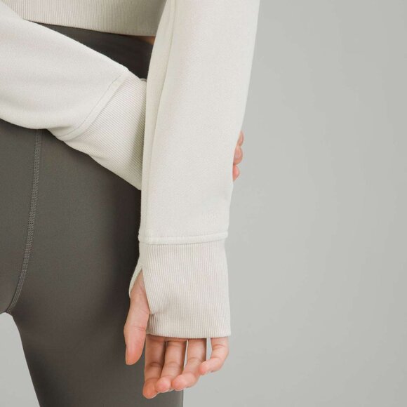 lululemon Bone Scuba Full-Zip Cropped Hoodie size 6 - Picture 4 of 14